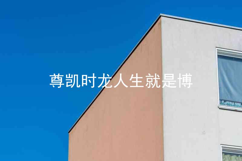 尊凯时龙人生就是博